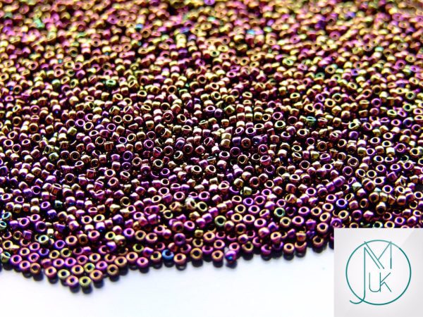 10g 85 Metallic Iris Purple Toho Seed Beads 15/0 1.5mm Michael's UK Jewellery
