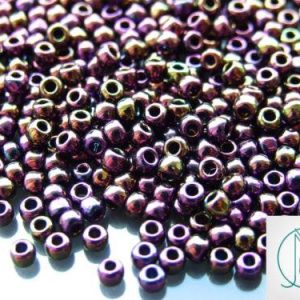 10g 85 Metallic Iris Purple Toho Seed Beads 6/0 4mm Michael's UK Jewellery