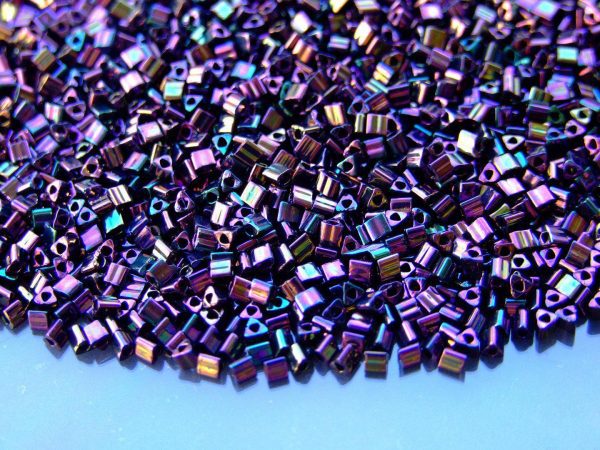 10g 85 Metallic Iris Purple Toho Triangle Seed Beads 11/0 2mm Michael's UK Jewellery