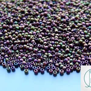 TOHO Seed Beads 85F Frosted Metallic Iris Purple 11/0 beads mouse