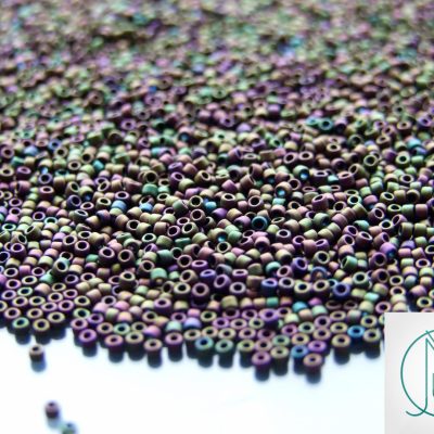 10g 85F Metallic Iris Purple Frosted Toho Seed Beads 15/0 1.5mm Michael's UK Jewellery