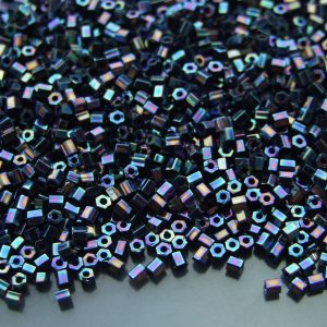 10g 86 Metallic Iris Rainbow Toho Hexagon Seed Beads 11/0 2mm Michael's UK Jewellery