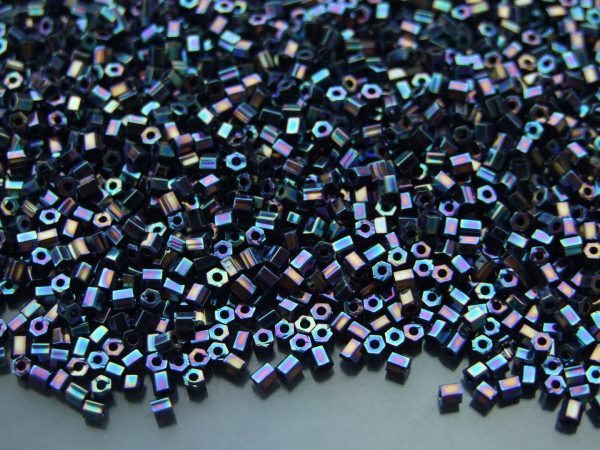 10g 86 Metallic Iris Rainbow Toho Hexagon Seed Beads 11/0 2mm Michael's UK Jewellery