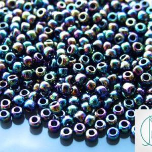 10g 86 Metallic Iris Rainbow Toho Seed Beads 6/0 4mm Michael's UK Jewellery