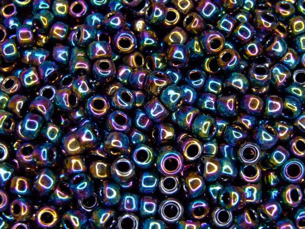10g 86 Metallic Iris Rainbow Toho Seed Beads Size 3/0 5.5mm Michael's UK Jewellery