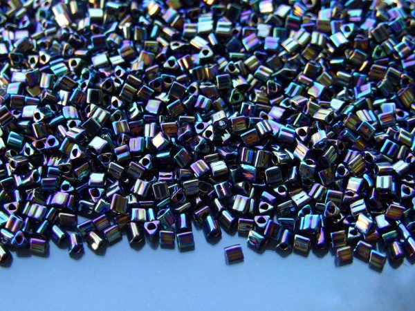10g 86 Metallic Iris Rainbow Toho Triangle Seed Beads 11/0 2mm Michael's UK Jewellery