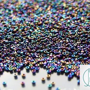10g 86 Metallic Rainbow Iris Toho Seed Beads 15/0 1.5mm Michael's UK Jewellery