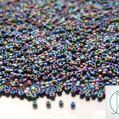 10g 86F Opaque Rainbow Iris Frosted Toho Seed Beads 15/0 1.5mm Michael's UK Jewellery