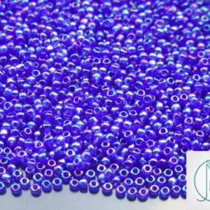 10g 87 Transparent Cobalt Rainbow Toho Seed Beads 11/0 2.2mm Michael's UK Jewellery