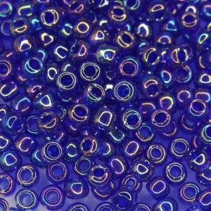 10g 87 Transparent Cobalt Rainbow Toho Seed Beads 3/0 5.5mm Michael's UK Jewellery