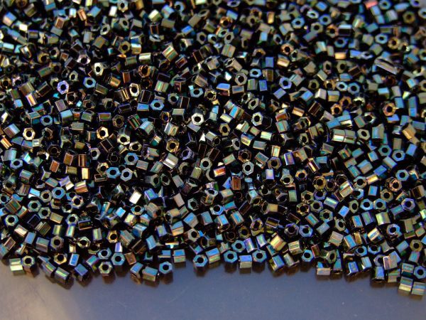 10g 89 Metallic Moss Toho Hexagon Seed Beads 11/0 2mm Michael's UK Jewellery