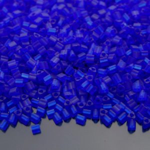 10g 8F Transparent Frosted Dark Sapphire Toho Triangle Seed Beads 11/0 2mm Michael's UK Jewellery