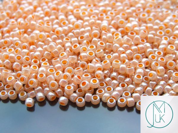 10g 904 Ceylon Apricot Toho Seed Beads 8/0 3mm Michael's UK Jewellery