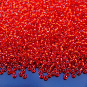10g 910 Silver Lined Flame Red Miyuki Seed Beads 11/0 2mm Michael's UK Jewellery