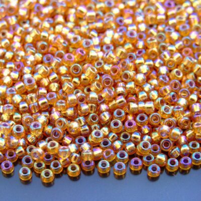 10g 91004 Silver Lined Dark Gold AB Miyuki Seed Beads 8/0 3mm Michael's UK Jewellery