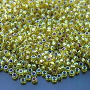 10g 91006 Silver Lined Yellow AB Miyuki Seed Beads 8/0 3mm Michael's UK Jewellery