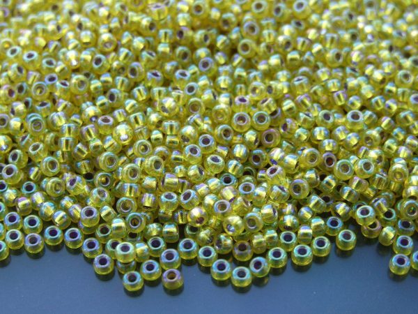 10g 91006 Silver Lined Yellow AB Miyuki Seed Beads 8/0 3mm Michael's UK Jewellery