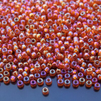 10g 91008 Silver Lined Orange AB Miyuki Seed Beads 8/0 3mm Michael's UK Jewellery