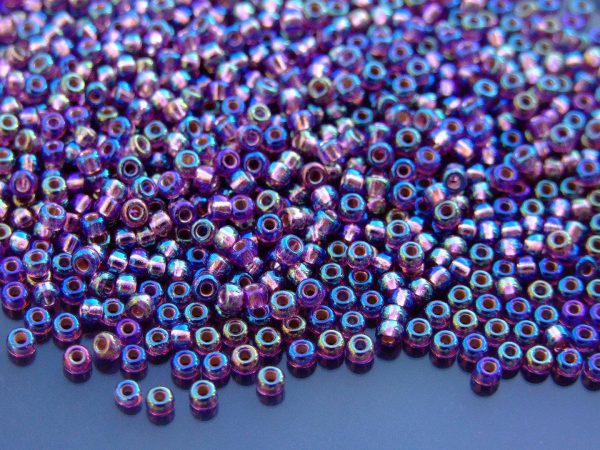 10g 91012 Silver Lined Smoky Amethyst AB Miyuki Seed Beads 8/0 3mm Michael's UK Jewellery