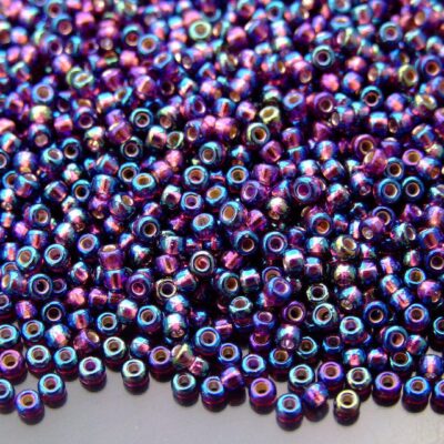 10g 91013 Silver Lined Dark Smoky Amethyst AB Miyuki Seed Beads 8/0 3mm Michael's UK Jewellery