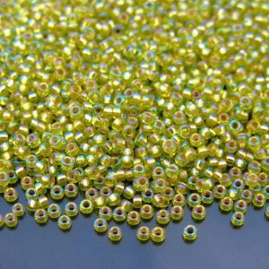 10g 91014 Silver Lined Chartreuse Miyuki Seed Beads 11/0 2mm Michael's UK Jewellery
