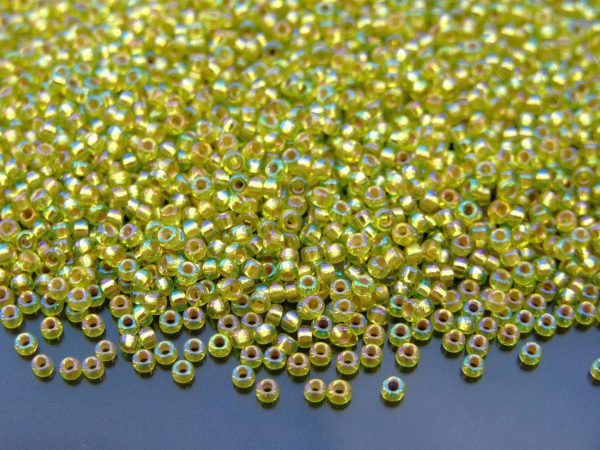 10g 91014 Silver Lined Chartreuse Miyuki Seed Beads 11/0 2mm Michael's UK Jewellery