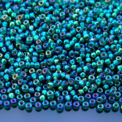 10g 91017 Silver Lined Emerald AB Miyuki Seed Beads 8/0 3mm Michael's UK Jewellery