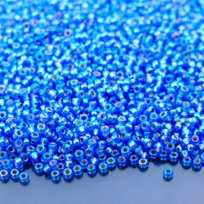 10g 91019 Silver Lined Sapphire AB Miyuki Seed Beads 11/0 2mm Michael's UK Jewellery