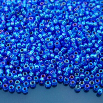 10g 91019 Silver Lined Sapphire AB Miyuki Seed Beads 8/0 3mm Michael's UK Jewellery