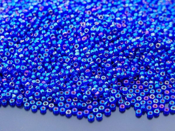10g 91020 Silver Lined Cobalt AB Miyuki Seed Beads 11/0 2mm Michael's UK Jewellery