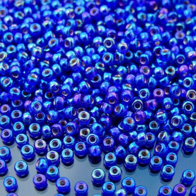 10g 91020 Silver Lined Cobalt AB Miyuki Seed Beads 8/0 3mm Michael's UK Jewellery
