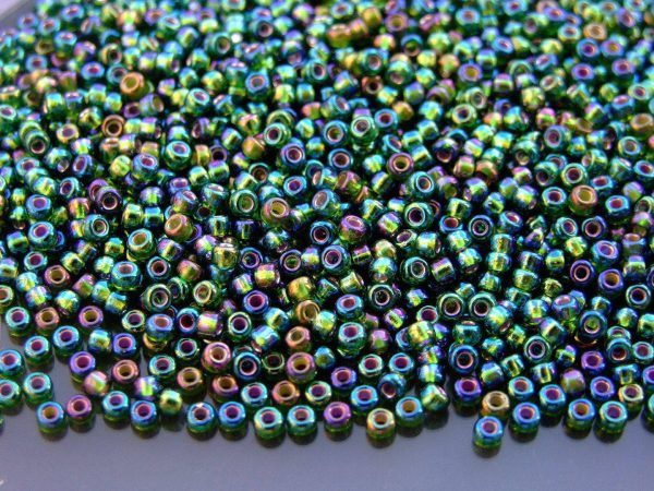 10g 91026 Silver Lined Olive AB Miyuki Seed Beads 8/0 3mm Michael's UK Jewellery