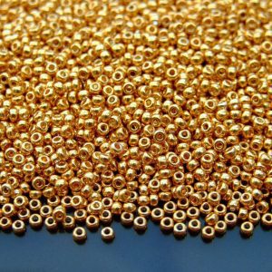 10g 91052 Galvanized Gold Miyuki Seed Beads 11/0 2mm Michael's UK Jewellery