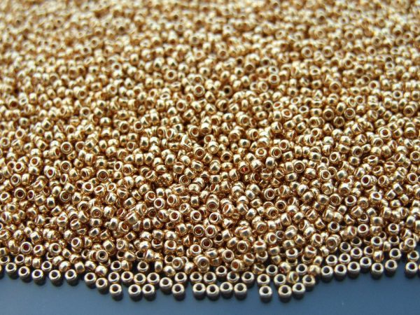 10g 91053 Galvanized Yellow Gold Miyuki Seed Beads 15/0 1.5mm Michael's UK Jewellery