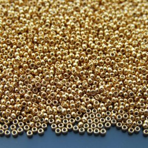 10g 91054 Galvanized Dark Gold Miyuki Seed Beads 15/0 1.5mm Michael's UK Jewellery