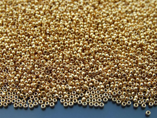 10g 91054 Galvanized Dark Gold Miyuki Seed Beads 15/0 1.5mm Michael's UK Jewellery