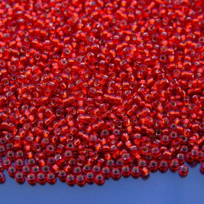10g 911 Silver Lined Ruby Miyuki Seed Beads 11/0 2mm Michael's UK Jewellery