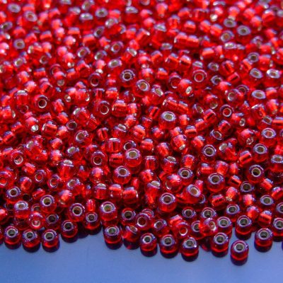 10g 911 Silver Lined Ruby Miyuki Seed Beads 8/0 3mm Michael's UK Jewellery