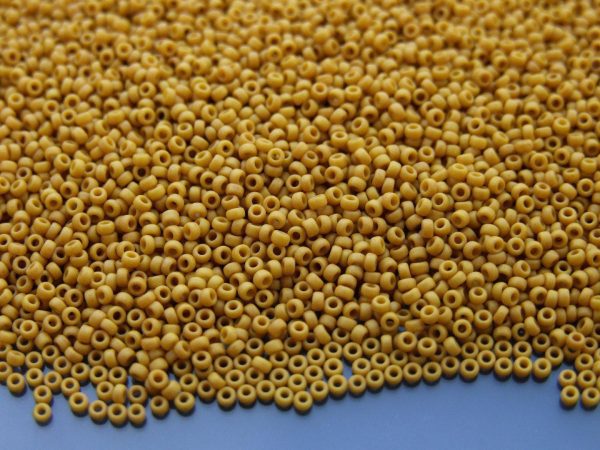 10g 91233 Matte Opaque Mustard Miyuki Seed Beads 15/0 1.5mm Michael's UK Jewellery