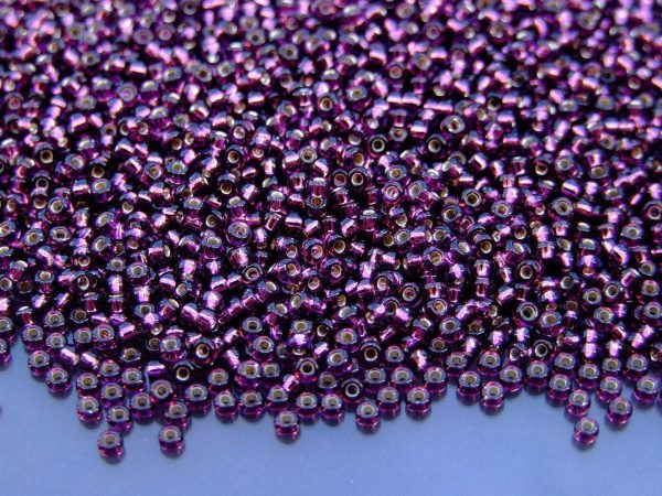 10g 913 Silver Lined Dark Smoky Amethyst Miyuki Seed Beads 11/0 2mm Michael's UK Jewellery