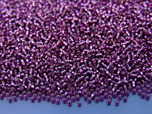 10g 913 Silver Lined Dark Smoky Amethyst Miyuki Seed Beads 15/0 1.5mm Michael's UK Jewellery