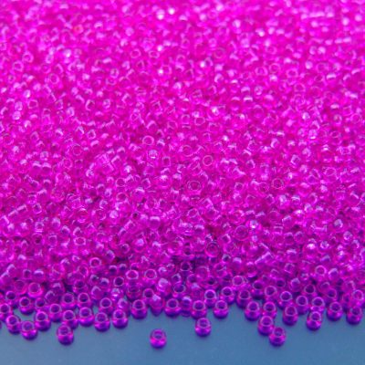 10g 91310 Dyed Transparent Fuchsia Miyuki Seed Beads 15/0 1.5mm Michael's UK Jewellery
