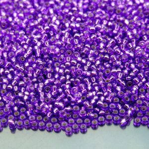 10g 91344 Purple Silver Lined Miyuki Seed Beads 11/0 2mm Michael's UK Jewellery