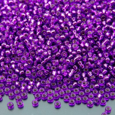 10g 91345 Dyed Silver Lined Magenta Miyuki Seed Beads 11/0 2mm Michael's UK Jewellery