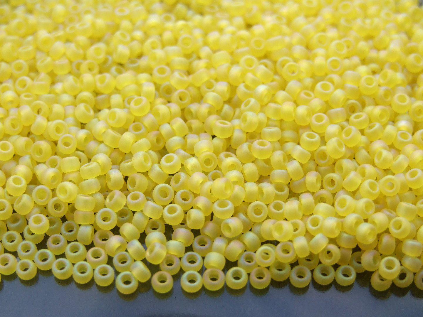10g 9136FR Matte Transparent Yellow AB Miyuki Seed Beads 8/0 3mm Michael's UK Jewellery