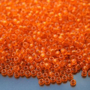 10g 9138 Transparent Orange Miyuki Seed Beads 8/0 3mm Michael's UK Jewellery