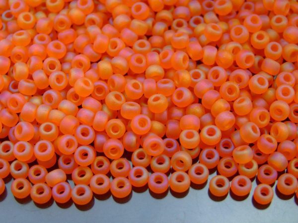 10g 9138FR Matte Transparent Orange AB Miyuki Seed Beads 6/0 4mm Michael's UK Jewellery