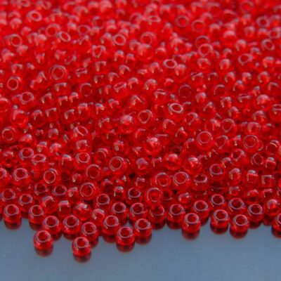 10g 9141 Transparent Ruby Miyuki Seed Beads 8/0 3mm Michael's UK Jewellery