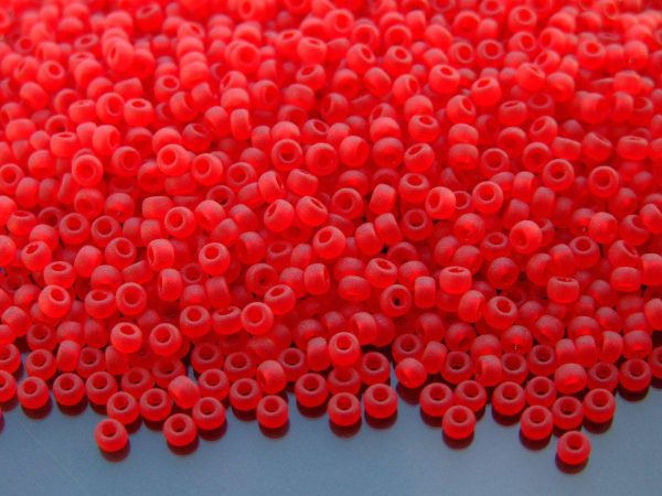 10g 9141F Matte Transparent Red Miyuki Seed Beads 8/0 3mm Michael's UK Jewellery