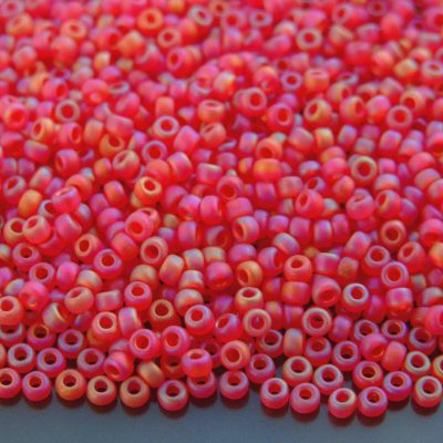 10g 9141FR Matte Transparnet Red AB Miyuki Seed Beads 8/0 3mm Michael's UK Jewellery